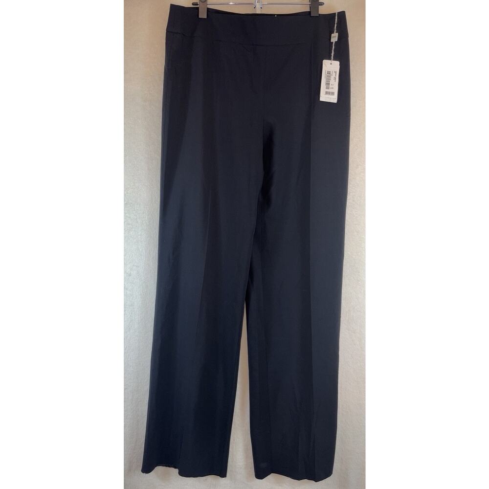 NWT Armani Collezioni Black Dress Pants Trousers Size 16 Wide Leg